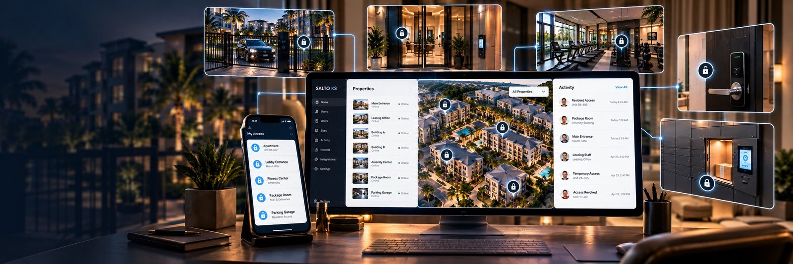Cloud-managed multifamily access and mobile credential management